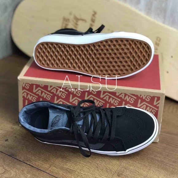 NWT VANS SK8-HI Reissue Canvas Black Dark Slate W - Picture 7 of 8